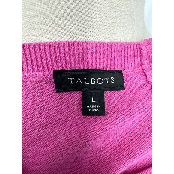 Talbots Cotton Blend Round Neck Long Sleeve Top - Picture 9 of 10